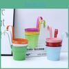 Metal Flower Hanging Pots Plant Bucket Hoolder Garden Fence Decor Removable Hook
