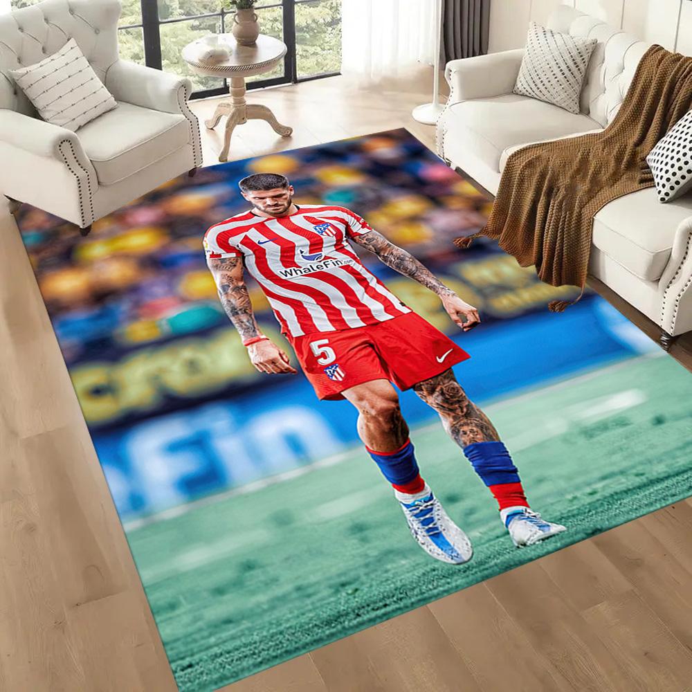Atletico Madrid Area Rug Perfect For Study Room Balcony Foyer Dormitory Antislip Rug Office Home Decor Perfect Gift For Womenmen
