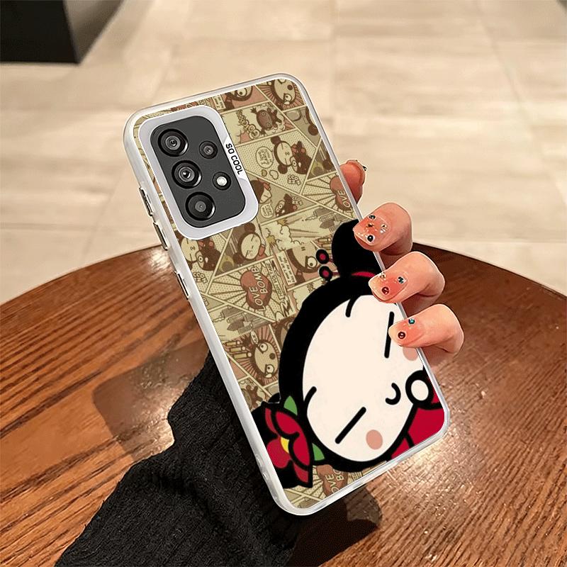 Cartoon Cute Pucca Garu Shockproof Phone Case for Samsung A17 A16 A15 A14 A37 A57 A36 A56 A26 A35 A55 A25 A34 A54 A24 A13 A23 A3