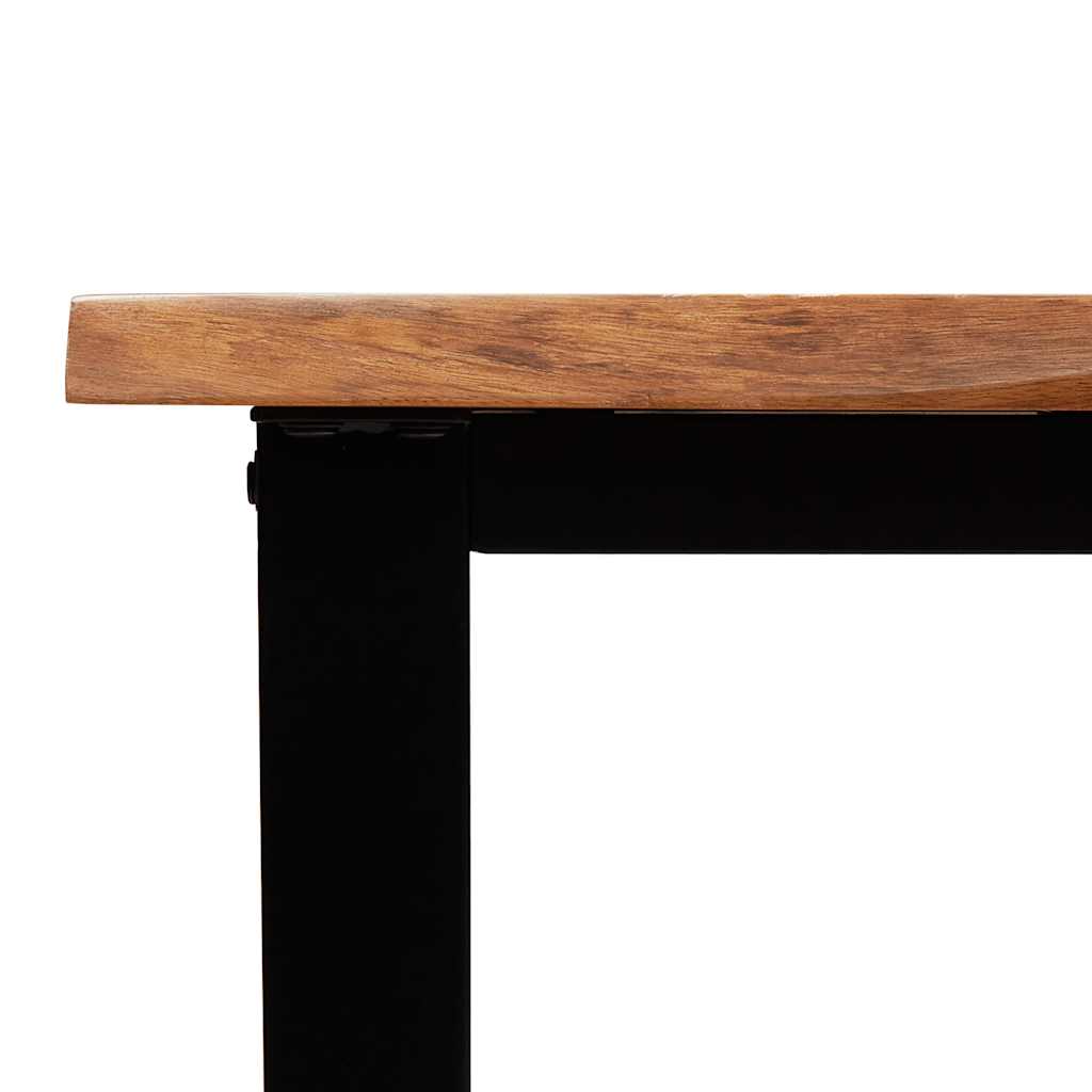 Console Table with Live Edge 110 x 35 x 80 cm Solid Acacia Wood