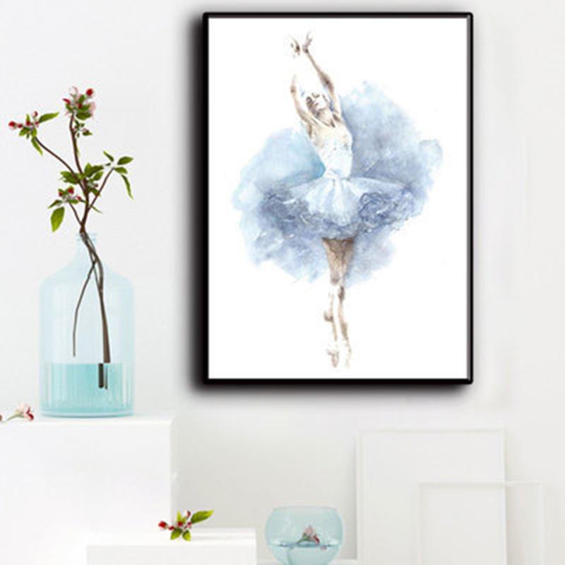Ballet Dancing Girls Picture Nordic Home Decor Canvas Art Painting Wall Art Print Drawing Poster Figure Painting for Living Room No Frame