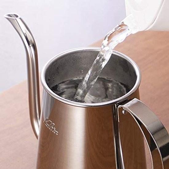 Kalita Coffee Pot Stainless 700ml Narrow Spout Nozzle Direct Fire Made Japan SS Kettle 700 #52272 Drip Teapot Maker Server Barley Tea Water Retro Cute