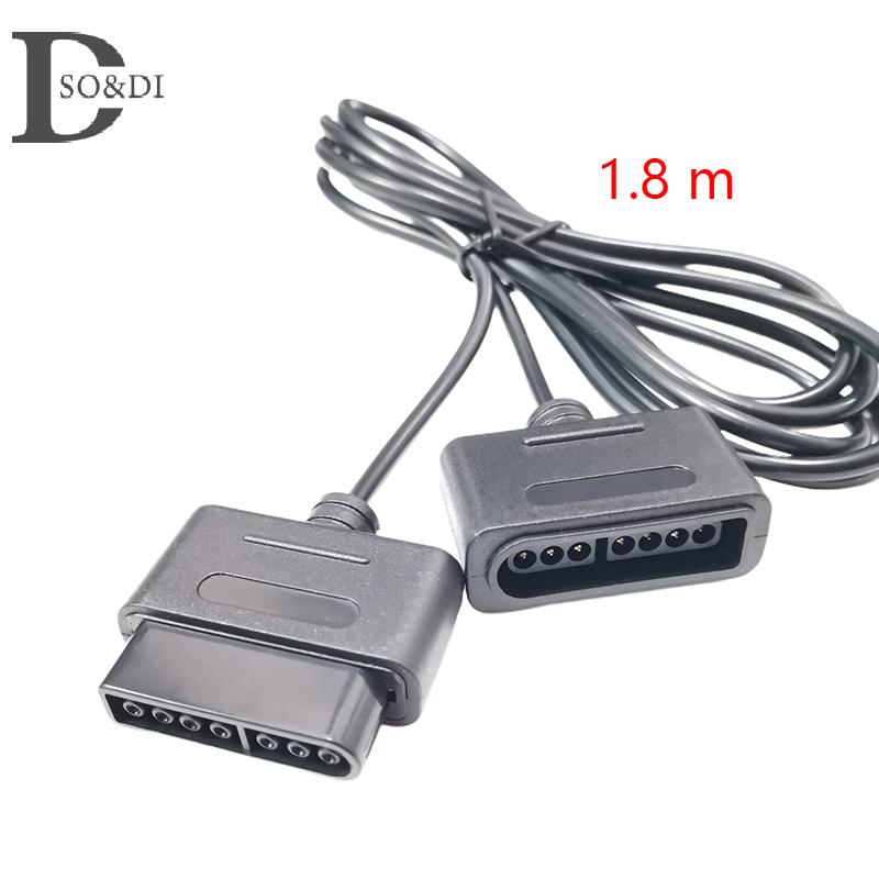 1.8m Game Controller Extension Cable Data Cord For SNES Controller Extension Cable For SFC Controller Cords Gaming Cables