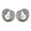 Korean Dongdaemun Zircon Pearl Earrings, Women's S925 Silver Anti-Allergy Studs