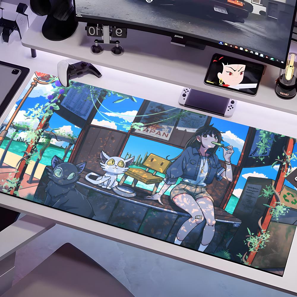 Anime Suzume No Tojimari Mouse Pad Multiple Sizes Large Square Computer Office Game Table Mats Rubber Anti-slip Mousepads