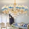Luxury European Crystal Chandelier, French Ceramic Design for Living Room or Restaurant
