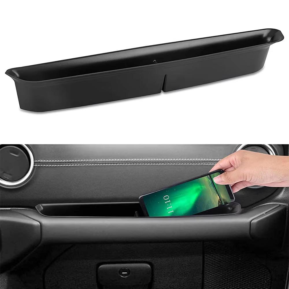 

For Jeep Wrangler JL GL 2018-2019 LHD Car Passenger Storage Tray Organizer Grab Handle Accessory Box Door Interior Accessories чёрный