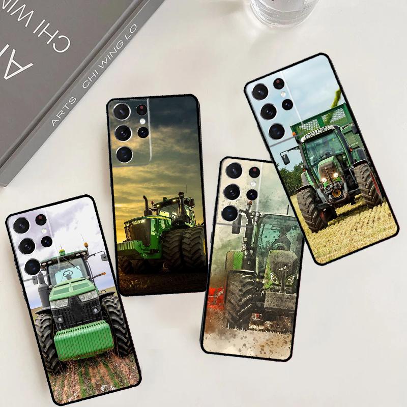 Farm Vehicle Tractor Case For Samsung Galaxy S24 Ultra S22 S23 Plus Note 10 Note 20 S8 S9 S10 S20 S21 FE Cover