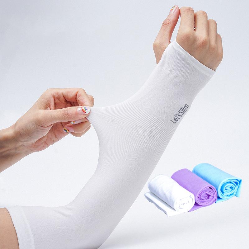 Summer Sun Protection Arm Sleeves Uv Protection Ice Sleeves Arm Protectors For Driving And Cycling Ice Silk Sleeves Unisex