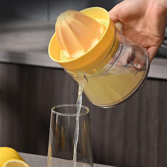 Manual Citrus Juicer with Reamer Heavy-Duty Orange Lemon Squeezer for Fresh Juice Dishwasher Safe Portable Citrus Juicer Tool for Home Kitchen