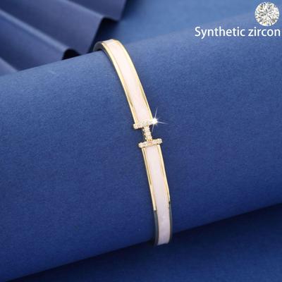 Zirkonia Open Armband met Letter: Prachtig High-End Armband voor Dagelijks Gebruik voor Vrouwen