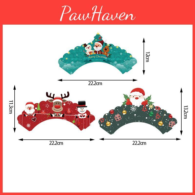 Weihnachtskuchen-Verzierungen Papierfähnchen und Einsteckkarten für saisonale Veranstaltungen