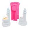 Tower Shaped Resin Silicone Molds for Epoxy Resin, Candle Holder, Tealight Holder Home Decoration, Plaster Silicone Mold