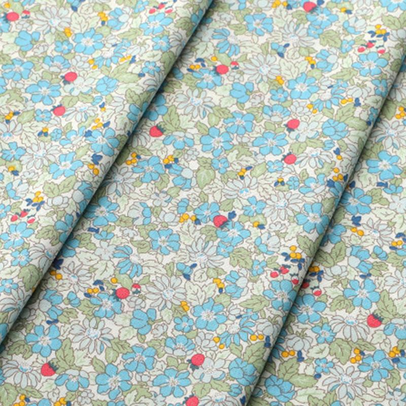 100x150cm French Sweet Floral Fabric Pure Cotton Printed Poplin Fabric Girl Dress Clothing Fabric Handmade DIY Accessories