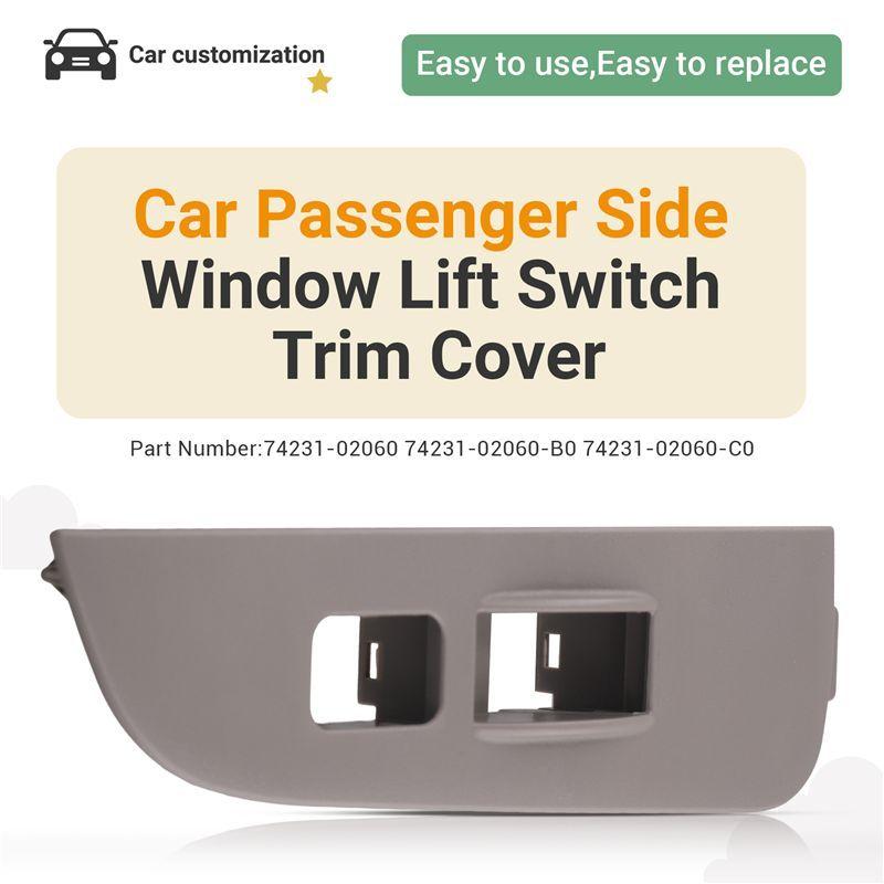 NEW-Right Front Door Armrest Upper Panel Trim 74231-02060-B0 For Toyota Corolla 1998-2002 Power Window Switch Bezel