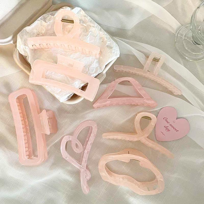 Jelly Pink Large Hair Claw For Women Elegant Acrylic Hairpins Hair Clip Headwear Girls Hair Accessories Gifts
