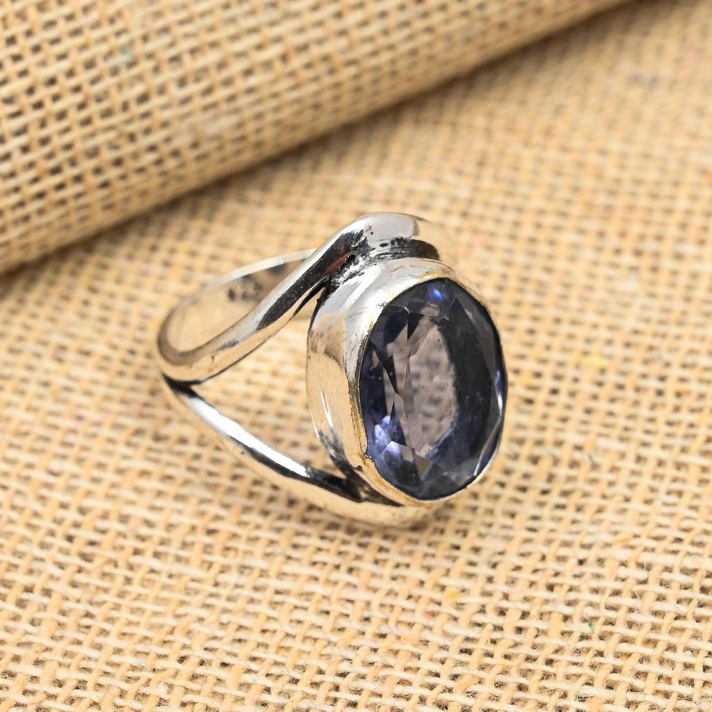 Atraktivní ručně vyráběné šperky z drahokamu iolit z masivního sterlingového stříbra 925 pro svatební dar