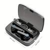 Sluchátka Bluetooth V5.1, 9D stereo zvuk, Vodotěsná sluchátka, Sluchátka s dotykovým ovládáním, Nabíjecí krabička se svítilnou