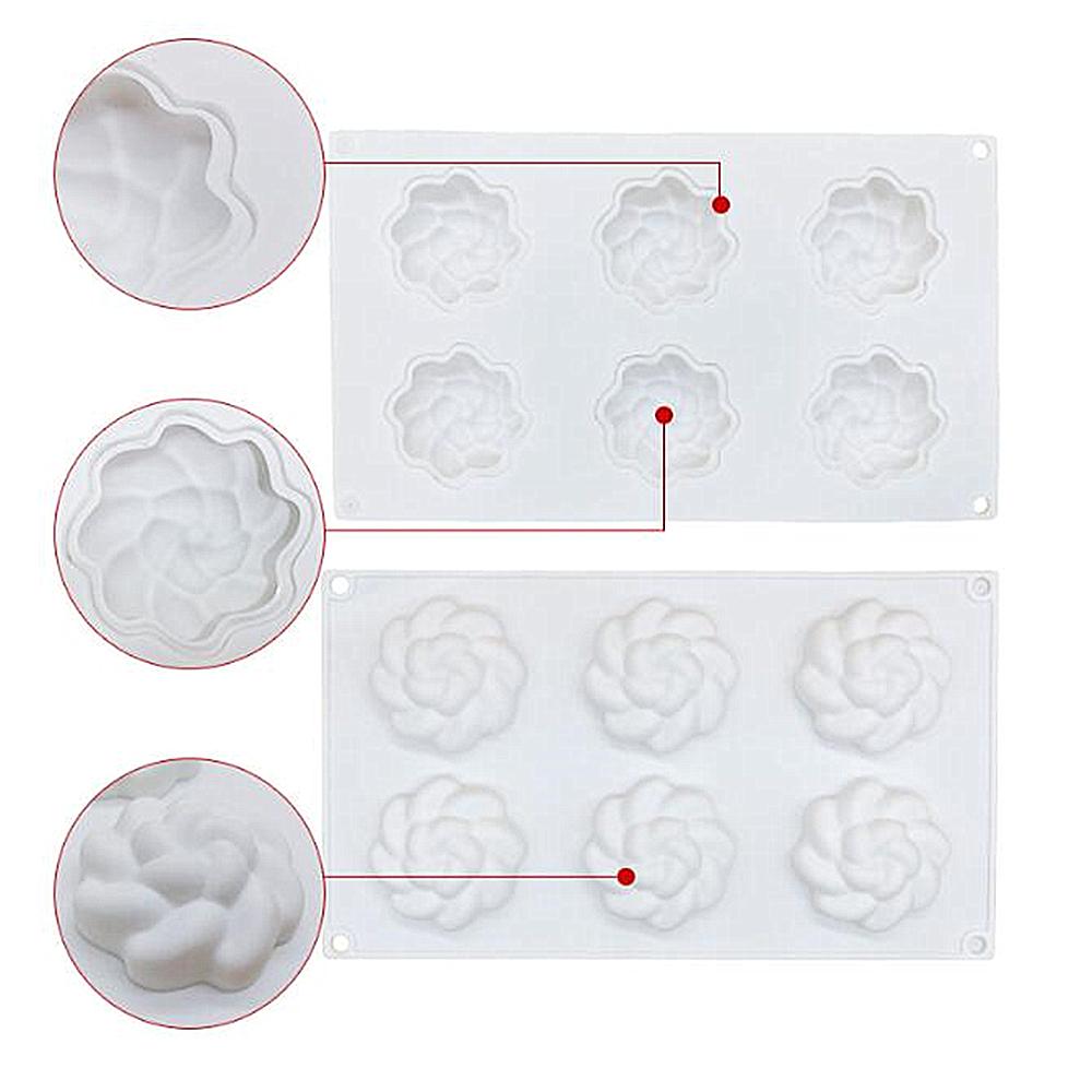 Flower Tart Cake Mold Mousse Mold For Baking Dessert Ring Art Mousse Silicone 3D Mould Silikonowe Moule Tartlet Pan Pastry Tools