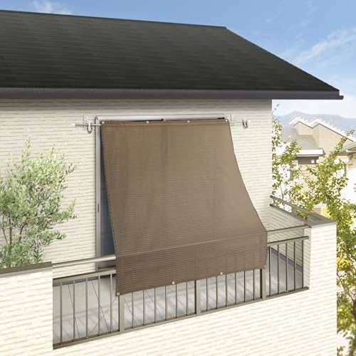 Takasho Cool Shade Air Mocha 1.8 x 2m Polyethylene CLS Sunshade, 1.4x More Breathable than Conventional Products, UV Protection, Sunshade, Awning, Bal