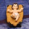 Resin Baby Jesuses in a Manger Nativity Figurines Nativity Collectible Statue Holy Faith Gift Christian Holiday Decors