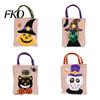 Halloween Candy Bags Trick or Treat Bags, Kids Non Woven Pumpkin Ghost Reinforced Handle Tote, Reusable Goodie Spooky Party Favor Gift