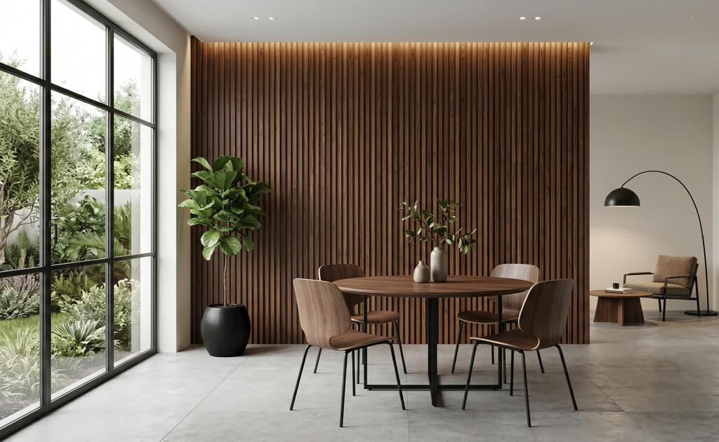 MDF Wall Slats 30x38 Mm Walnut 12pcs 240 Cm