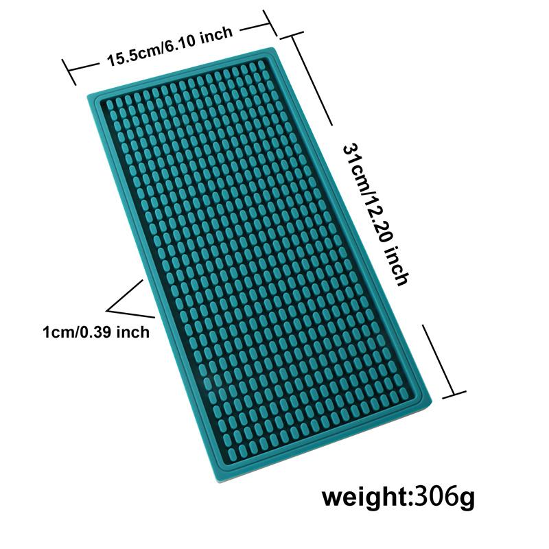 

Bar Mat Coffee Maker Countertop Spill Service Mat-Waterproof Heat Resistant Countertop Drain Mat for Home Bar Accessories M&Strip темно-зеленого