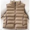 Winter Women Warm Padded Short Down Cotton Vest Stand Collar Loose Outwear Sleeveless Puffer Waistcoat for Casual