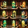 Gothic Book Nook Suncatcher Stained Glass Candle Holder Window Bookshelf Insert Diorama for Library Decor Bookish Gifts for Readers Book Lovers