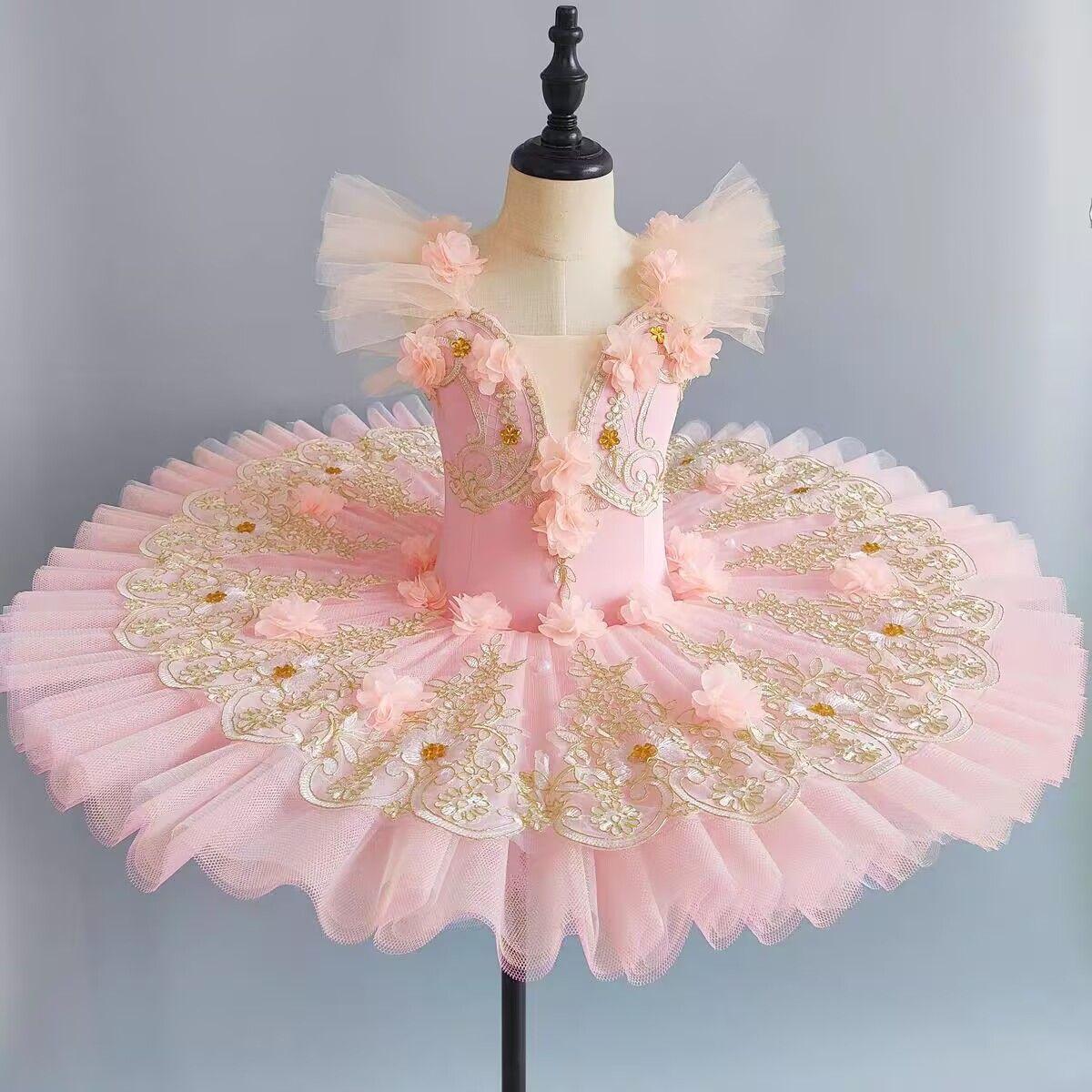 

Adult Kids Flower Girls Professional Ballet Tutu Dress Women Princess Platter Pancake Swan Lake Ballerina Stage Dance Costume 150