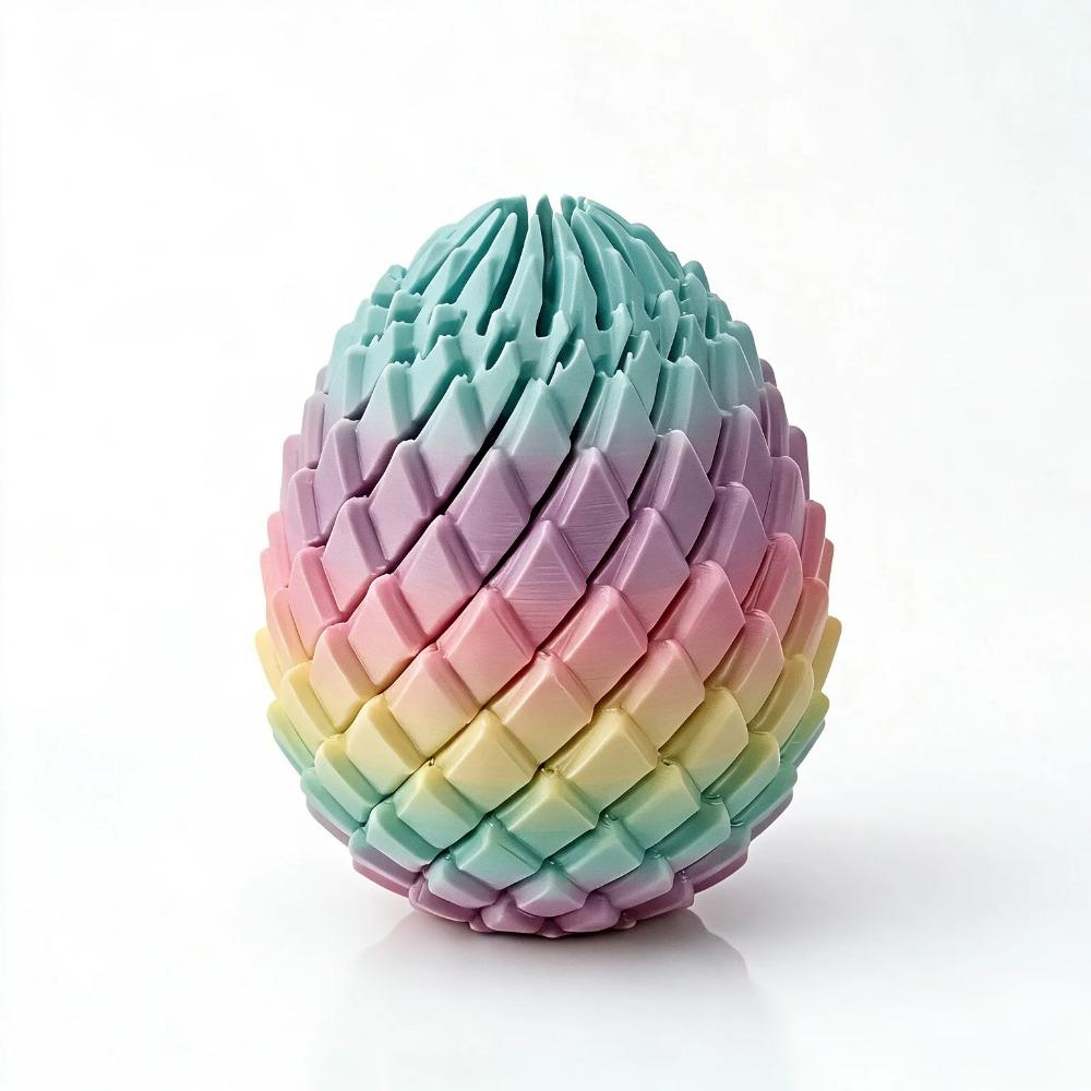 Hot New 3D Printing Dragon Egg Stress Relief Model Deformable Twist Egg Creative Stress-Relief Gadget Desk Ornament Creative Gif
