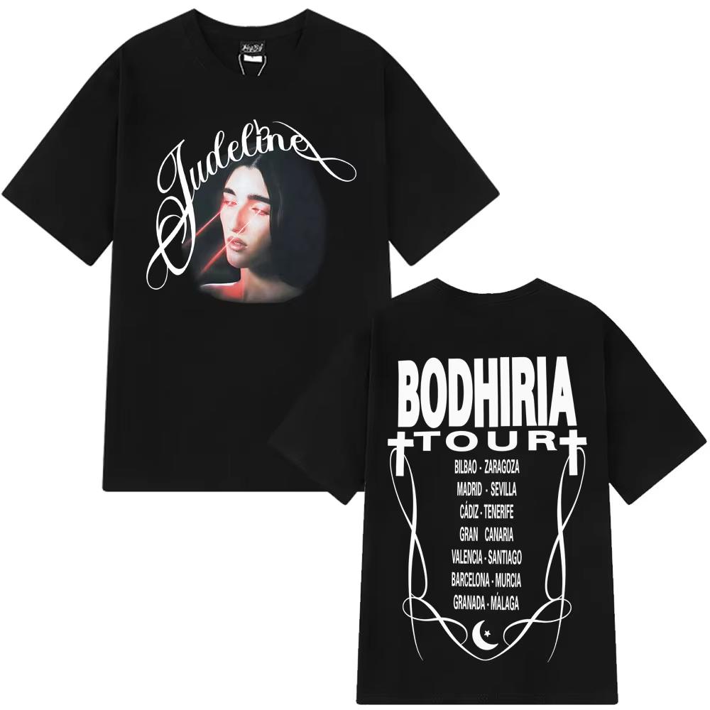 Singer Judeline Tour 2026 Fashion Graphics Tshirt Men Women Aesthetic Trend Tshirts Summer Casual High Quality Cotton Tshirts