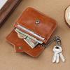New Fashion Harajuku PU Leather Heart Buckle Wallet Keychain Mini Bag Multi-card Anti-magnetic Card Holder Travel Cash Coin Bags