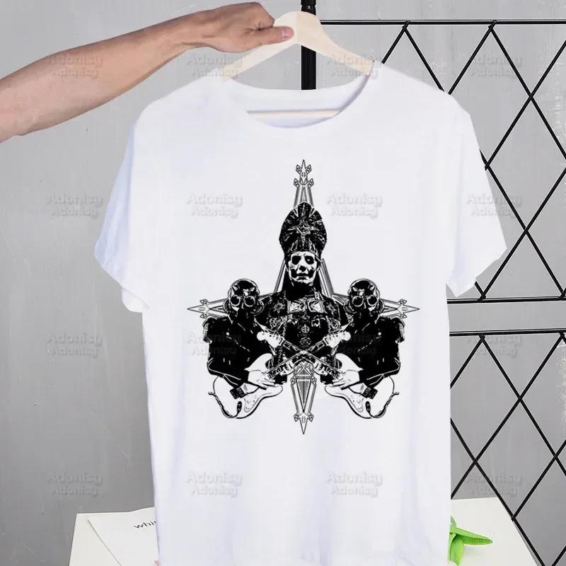 Ghost Band Hard Rock Band Harajuku Men's Tshirt Unisex Short Sleeve T Shirt Casual Ghost B.C. Heavy Metal T-shirt Male Tops