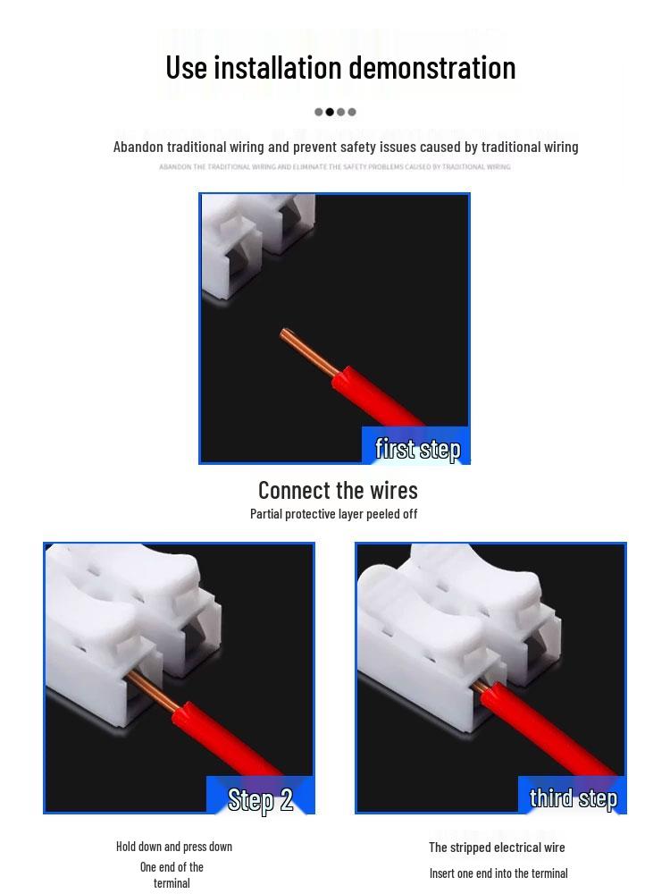 Push-In Terminal Block Quick Wire Connector Junction Box