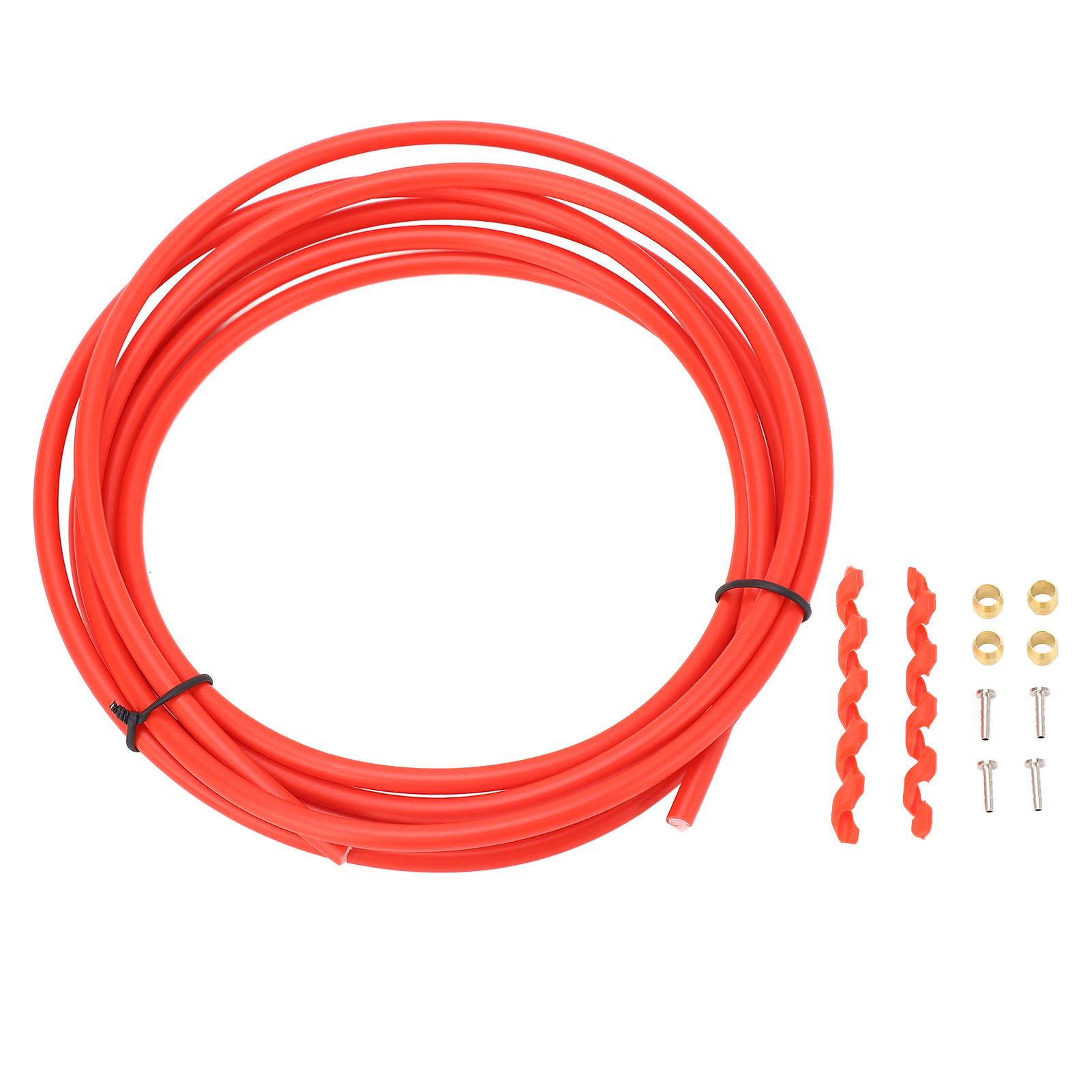 

Bicycle Brake Hose And Connection Insert Kit High Strength Bike Disc Brake Hydraulic Hose Kit for Mineral Oil DOT Oil червоний