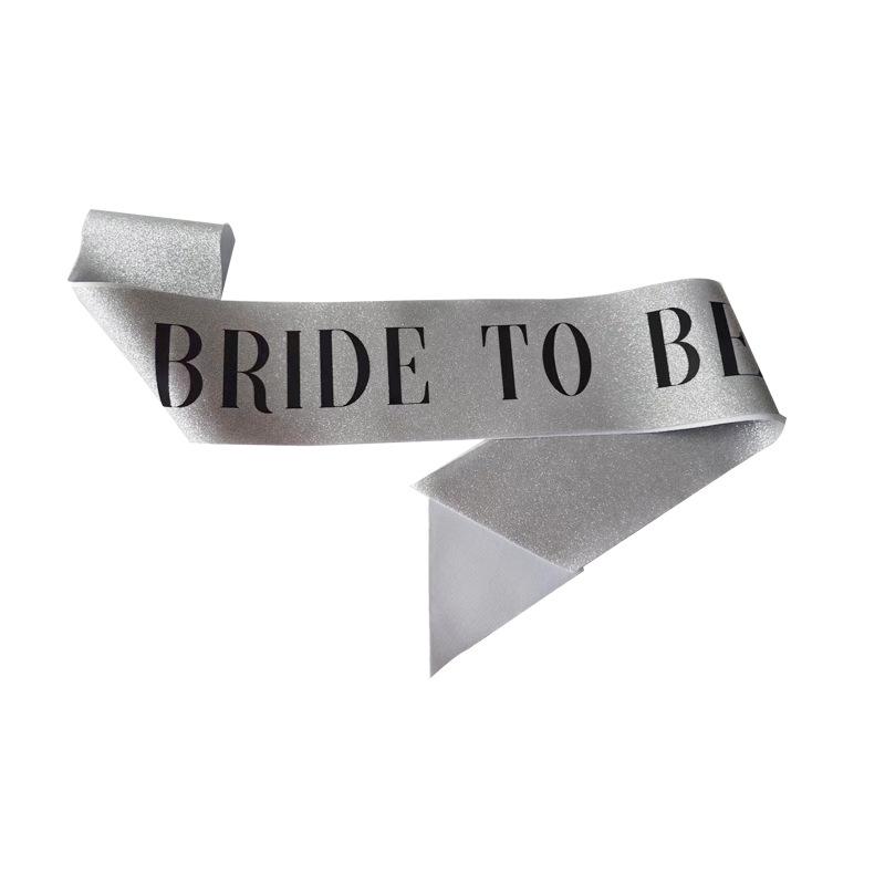 New Glitter Bride-to-Be Shoulder Strap Ribbon for Wedding Decoration