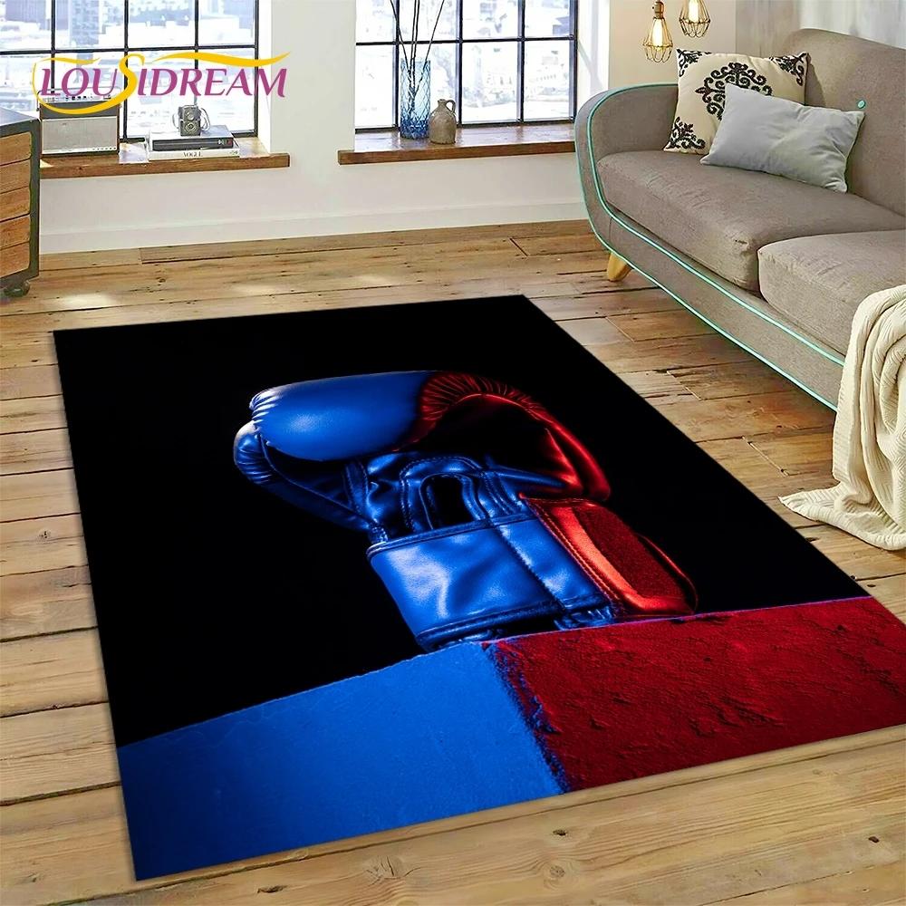 Boxing Gloves Boxer Fight Cartoon Rug Carpet for Living Room Bedroom Home Decor,Floor Mat Decoration for Sofa Doormat