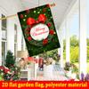 2D Flat, 2D Flat Printing 1pc Romantic Christmas Print In Winter Courtyard Flag-double Sided Garden Flag, Outdoor Decoration, Lawn, Flag Only, , 2D Fl