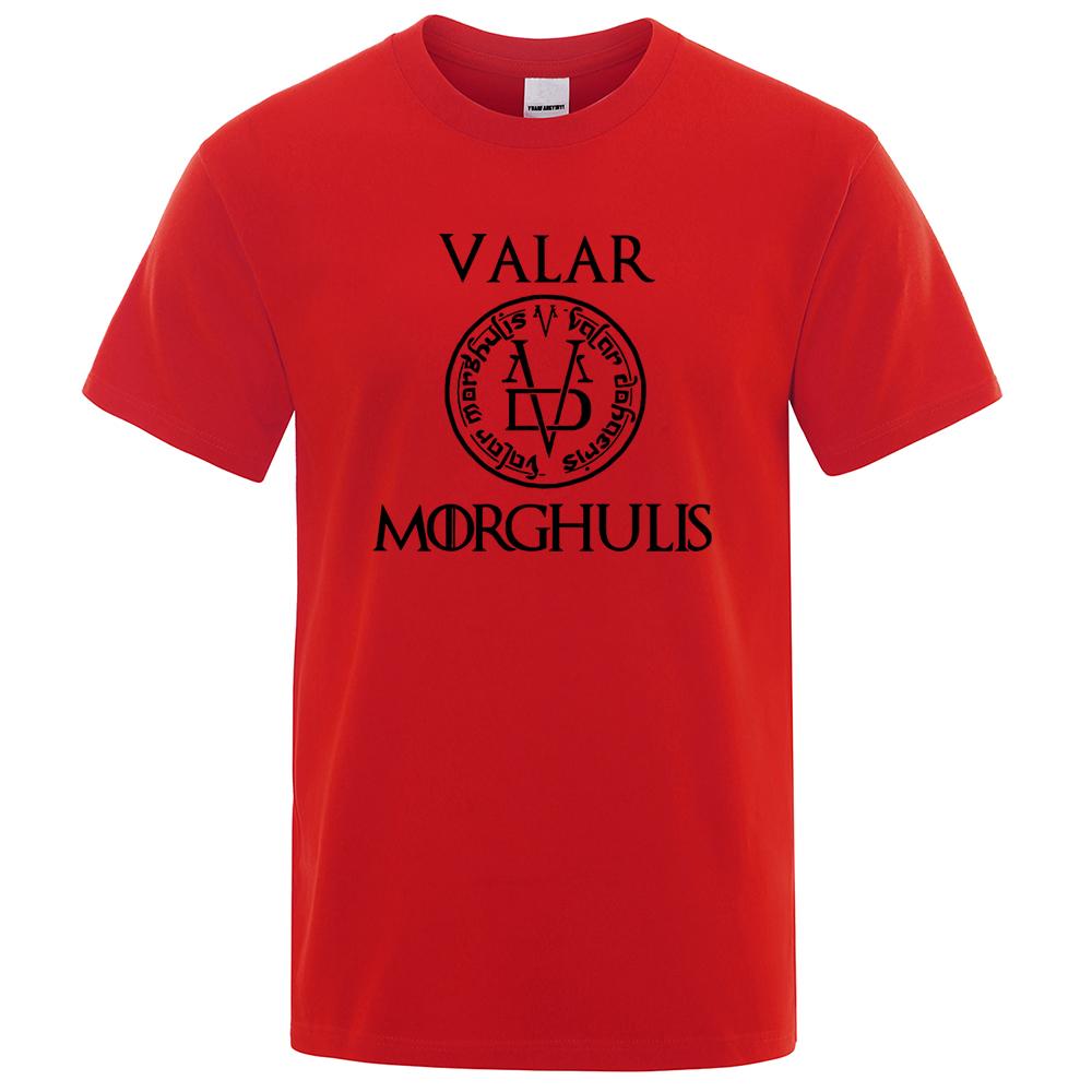 Summer Men's T-Shirt A Song of Ice and Fire T Shirt Valar Morghulis Printed Shirts Men Casual Tee Tops Plus Size Streetwear