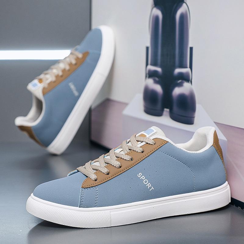 Summer New Low-top Board Shoes Men's Casual Flat Bottom Wear-resistant Trend Versatile Sports Little White Shoes Lace-up Men's Shoes