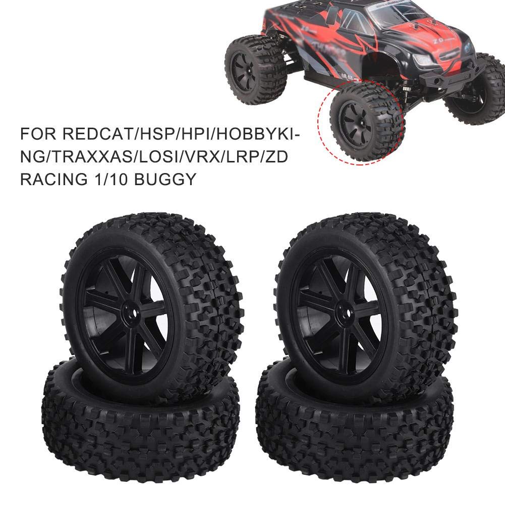 VGEBY1 RC Car Tires Wheels Rubber Tires RC Wheel Tires Racing Buggy Crawler Car On Road Racing Car Tires RC Car Accessories Black 1/10