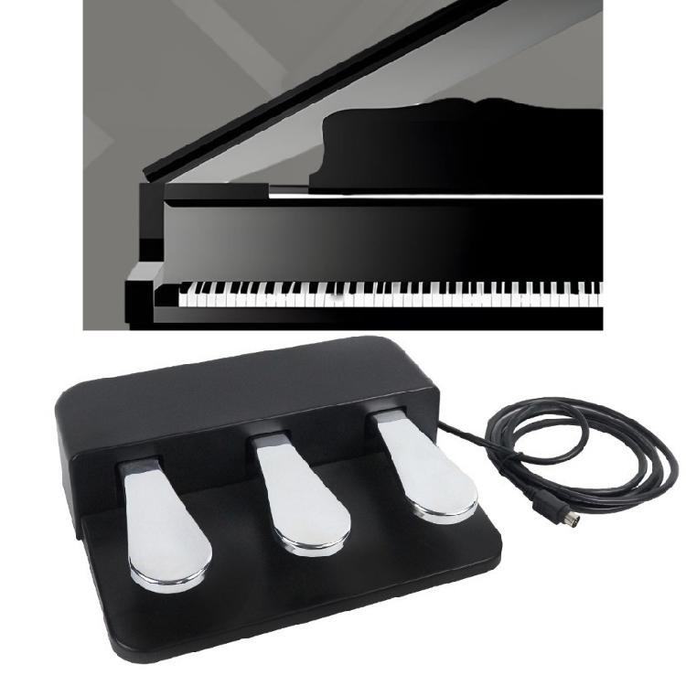 ABS-Kunststoff Universelles Sustain-Pedal Rutschfeste Basis Übungspedal Kunststofftextur für einfachen Transport Ideal für Musiker