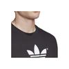Adidas Trefoil History Comfortable Soft Solid Color Short Sleeve T-Shirt Men Tops Black FM3388