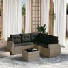VidaXL Garden Lounge Set with Cushions 6 Pcs, Patio Sofas, Patio Furniture Set, Outdoor Furniture, Grey 3253697