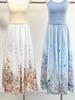 Women's 2026 Spring/Summer A-Line Floral Hollow Embroidery Long Skirt