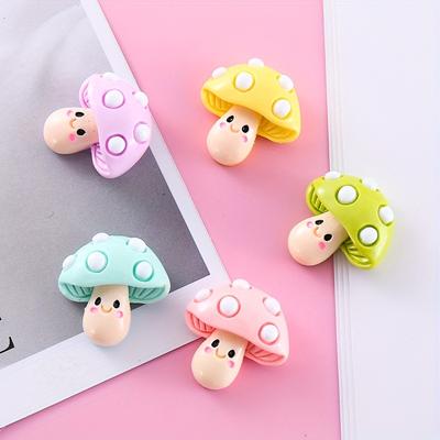 5pcs Resin Mushroom Refrigerator Magnets, Cute Refrigerator Magnets, for Home Kitchen Refrigerators, Cabinets and Dishwashers