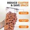 12pcs Clear Pasta Container Set With Locking Lid Food Storage Box for Spaghetti Noodles Kitchen Pantry Storage
