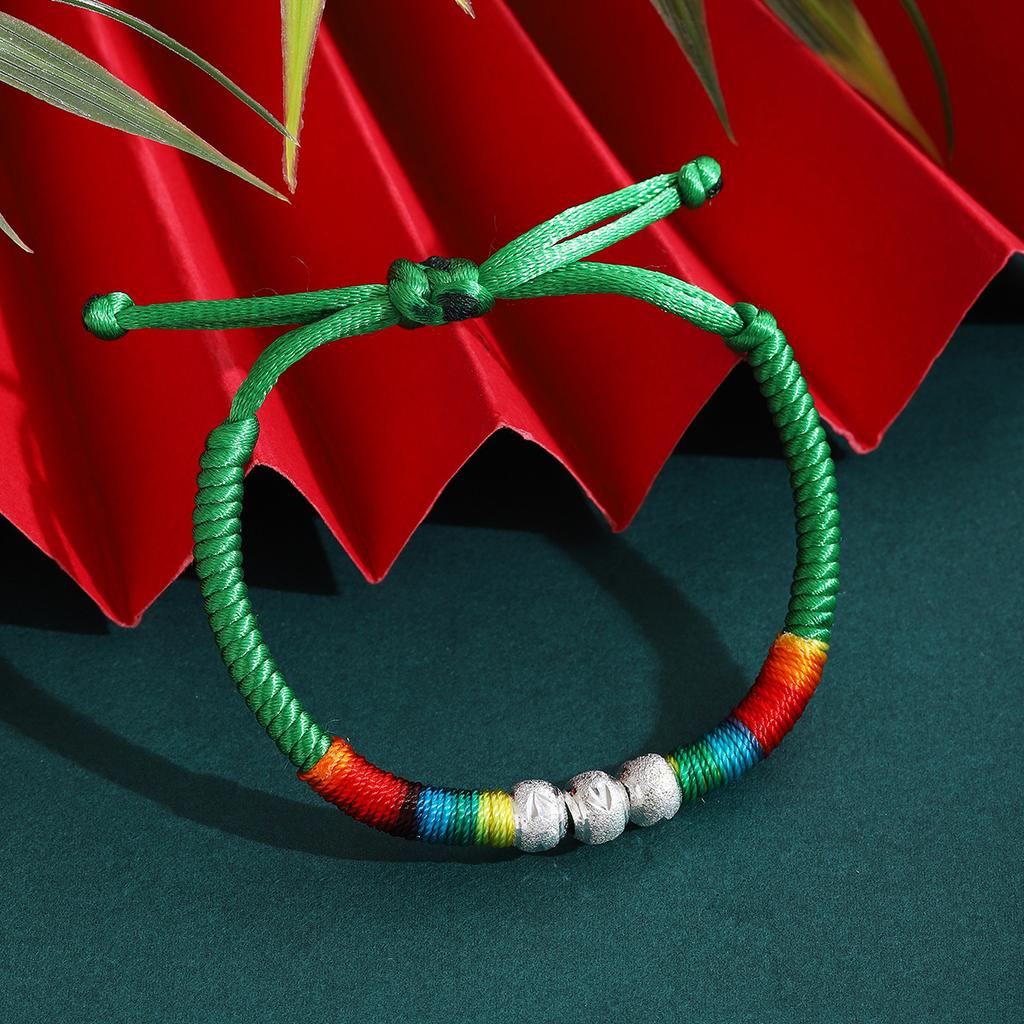 Colorful Rope Beaded Ethnic Style Hand-Woven Hand Rope, Tibetan Light Luxury High Sense Adjustable Fashion Jewelry Women